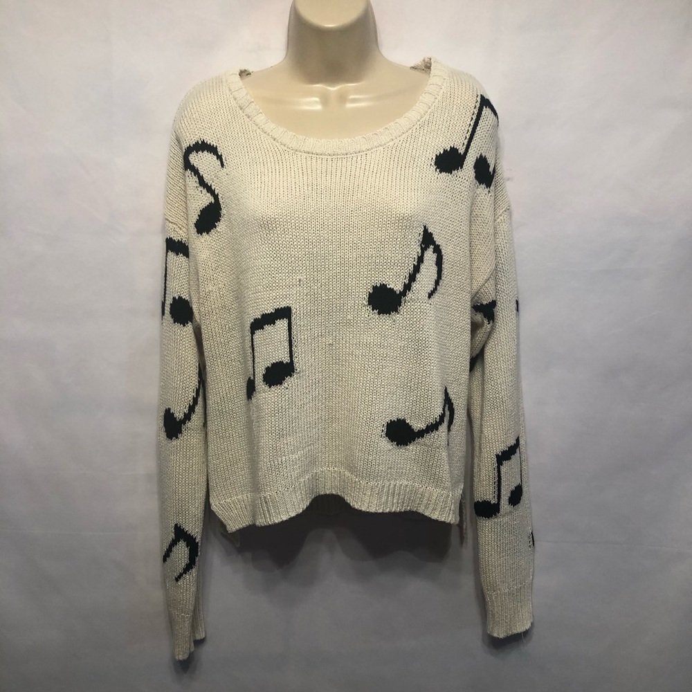 HOT TOPIC Music Note Sweater